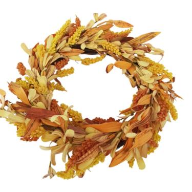 Imagem de Guirlanda Estrutura Cipó Com Flores 59cm De Diâmetro