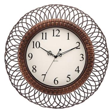 Imagem de Relógio De Parede Herweg Quartz Vime Marrom Chocolate 660124 único