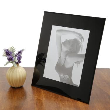 Imagem de Porta Retrato De Vidro Preto 10X15Cm