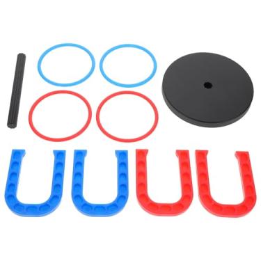 Imagem de Mobestech 1 Conjunto De Jogo De Ferradura Inclui Ferraduras E Anéis Circulares Jogo De Arremesso De Argolas De Plástico Brinquedo De Festa Na Praia Crianças Brinquedo Acampamento