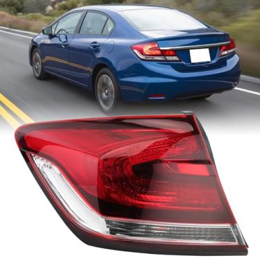 Imagem de Clidr Luz traseira externa compatível com Honda Civic Sedan de 4 portas 2013 2014 2015 substitui 33550TR0A51 HO2804102 lado esquerdo do motorista