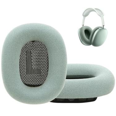 Imagem de Earrock Almofadas Auriculares Para Airpods Max, Protetores De Tecido, Capas Punho, Auriculares, Acessórios Fones Ouvido Com Cobertura Malha, Espuma Viscoelástica E Ímã Verde