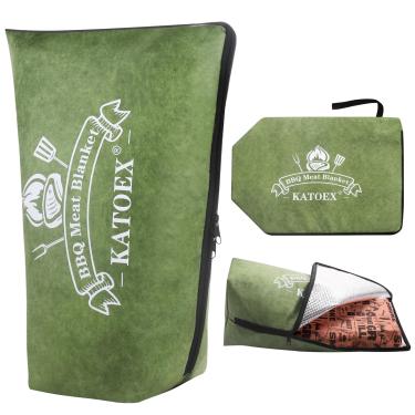 Imagem de katoex Manta Para Churrasco Descansar Carne, Defumar Peito Bovino, Grelhar, Bolsa Térmica Com Boca Larga, Bovino Grande/Peru (Regular, 21 Pol. Verde)