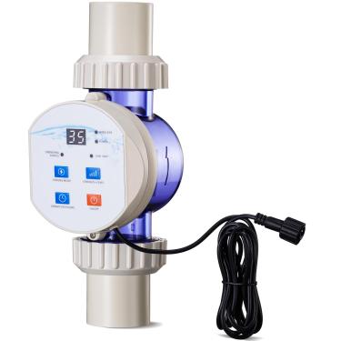 Imagem de EcoPooluxe Gerador De Cloro Célula Salina Para Piscinas Acima Do Solo Até 11.887 Galões, Sistema Cloração Água Salgada Atualizado Com Controle Remoto Por Aplicativo