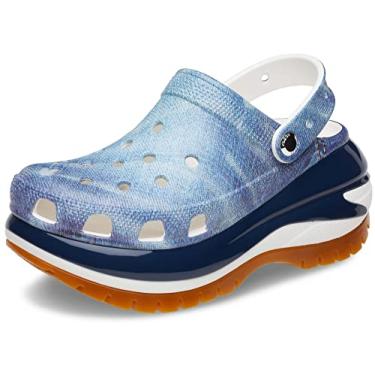Imagem de Sandália crocs classic mega crush denim clog white/multi - 38