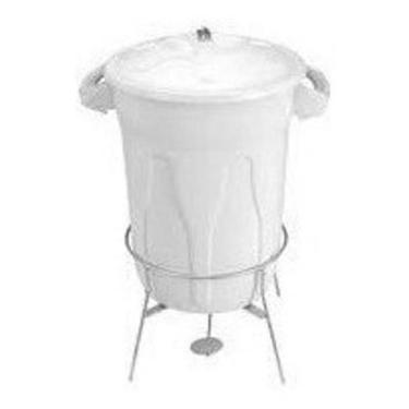 Imagem de Cesto Lixeira Plástico Pedal Com Armação Em Aço 100 Litros - JSN