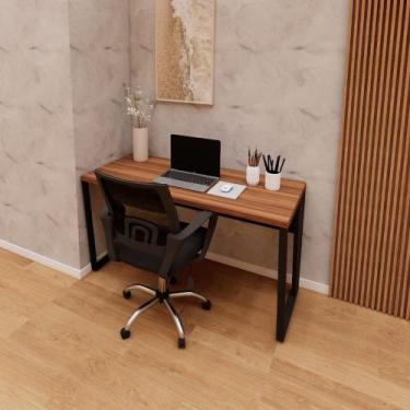 Imagem de Escrivaninha 135 cm Pés Metal e Cadeira p/ Escritório F5 - F5 Office, 