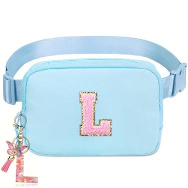 Imagem de Bolsa transversal com cinto para meninas e mulheres – pochete para meninas de 8 a 12 anos, presentes de aniversário para adolescentes, pochete pequena para crianças da moda, Azul, 8.26 inches x 1.9