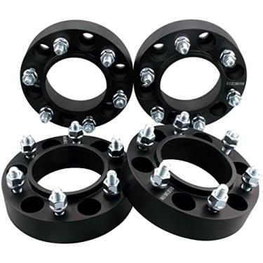 Imagem de Espaçadores de roda Hubcentric DCVAMOUS 6 x 5,5 compatível com Toyota 6 Lug, 4 peças espaçadores de roda de 3,8 cm com parafusos de 12 x 1,5 para Tacoma 2001 – 2020 (6 aros de parafuso), 4Runner, 2000 – 2006 2007 -2014 FJ Cruiser