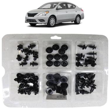Imagem de Kit Grampo Presilha Parabarro Vão Roda Universal Carro 70 Peças - Auto