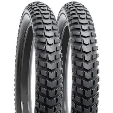 Imagem de YUNSCM 2 peças de pneus de bicicleta elétrica gordos de 66 cm 26 x 3,0/76-559 compatíveis com pneus de bicicleta de pisada direcional para todos os terrenos de 26 x 3,0 26 x 3 (Y-1138)