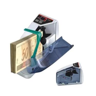 Imagem de Mini maquina contador de cedulas real dolar euro  contador portatil pr
