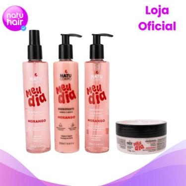 Imagem de Kit Morango Natucorpo Completo - Body Splash 250ml + Hidratante 250ml 