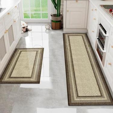 Imagem de Kit Tapete Passadeira 2 Pç Cozinha Antiderrapante Js Mol M70 - Idealiz