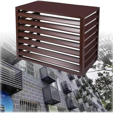 Imagem de Tampa Do Ar Condicionado Liga De Alumínio Para Unidades Ac Cerca De Ar Condicionado De Jardim Grades Protetoras De Tela Para Condicionadores De Ar E Bombas De, Natural, 1.5p tetrahedral