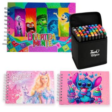 Imagem de Livro de Colorir Adulto Tipo Boobie Goods 120 Canetas - Toys 2u, Stitc