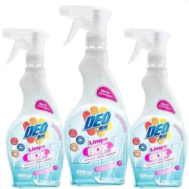Imagem de Kit 3 Limpa Box Espelhos Vidros Azulejos Deo Line 500ml