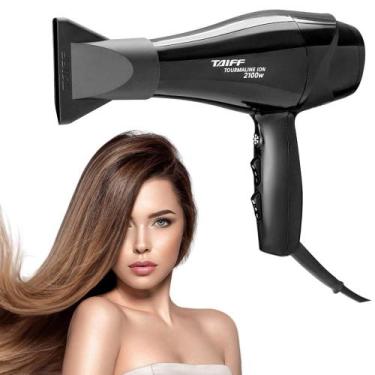 Imagem de Secador De Cabelo Taiff Profissional Íon Tourmaline 110v, Preto, 110V