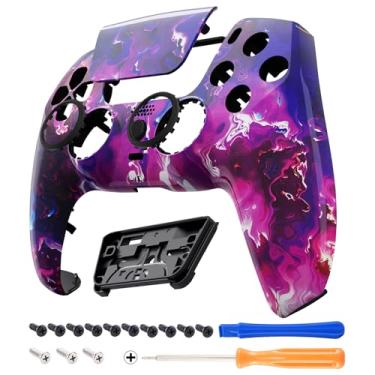 Imagem de eXtremeRate Luna - Touchpad Frontal Redesenhado Compatível Com Controle Ps5 Bdm-010 020 030 040 050, Placa De Substituição Surreal Lava Diy Capa Personalizada Para