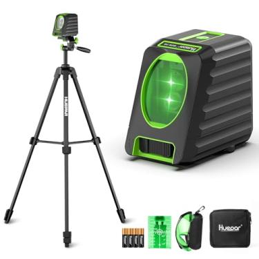 Imagem de Nível a laser com tripé, nivelador Lazer Huepar de 150 m para uso ao ar livre, nivelador vertical de linha cruzada verde de 150° para pendurar fotos, azulejo, projeto de construção (4 pilhas AA
