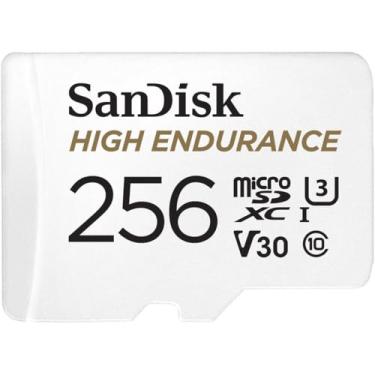 Imagem de SanDisk Cartão de memória 256 GB de alta resistência UHS-I microSDXC com adaptador SD, 100 MB/s de leitura, 60 MB/s de gravação