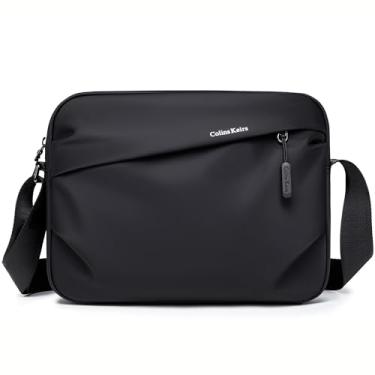 Imagem de Colins Keirs Bolsa mensageiro masculina, bolsa tiracolo de poliéster durável para homens, mochila casual de negócios com vários bolsos, bolsa de trabalho elegante para faculdade, escritório