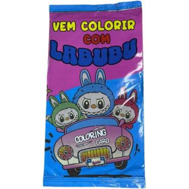 Imagem de Card de Colorir Labubu com 4 Unidades 16X10CM - Templus Editorial