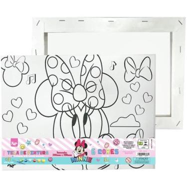 Imagem de Tinta Guache Minnie com Tela para Pintura KIT Infantil - DAC