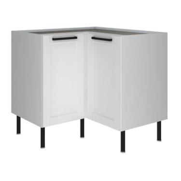Imagem de Armário de Cozinha Balcão de Canto 90x90cm S/Tampo 2 Portas 100% MDF P