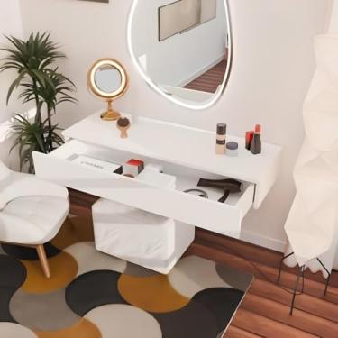 Imagem de Penteadeira Com Gaveta 100cm Console Camarim (Branco)