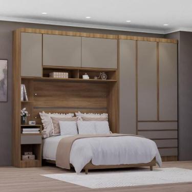Imagem de Dormitório Modulado Casal 311cm com Guarda Roupa 6 Portas - Casa Lar L