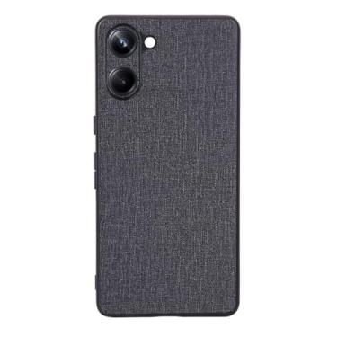 Imagem de Capas Compatível com OPPO Realme 10 PRO 5G,Design de padrão de tela,Pproteção completa de 360°,Pplástico macio,Proteção contra queda-Black