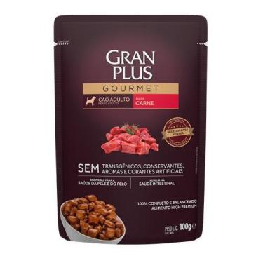 Imagem de Gran plus gourmet sachê cão adulto carne 100g