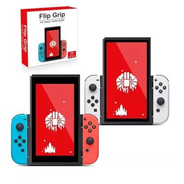 Imagem de Stone Tone One Base De Apoio Portátil Flip Grip Com Orientação Vertical/Retrato Para Nintendo Switch Original/Oled | Requer Joy-Cons Sem Fio, Ótimos Jogos Suporte Exibição Vertical