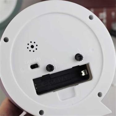 Imagem de Despertadores Relógio despertador analógico redondo, super silencioso, sem tique-taque, para escritório, sala de estar, escola, mesa de cabeceira, relógio decorativo a pilhas Relógio de cabeceira(Blue