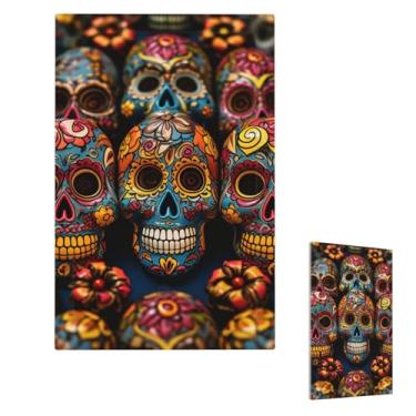 Imagem de Placas de parede coloridas com caveiras de açúcar, capas de tomada decorativas, tamanho padrão, 1 gangue 7,6 cm x 12,7 cm, placa frontal de plástico para decoração de quarto e casa