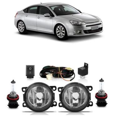 Imagem de Kit Par Farol Milha Auxiliar Par Lâmpada Halógena C5 2005 2006 2007 Co