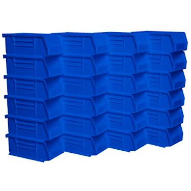Imagem de Akro-Mils 30220 – Caixa Akro de armazenamento de plástico de 7,6 cm x 10,1 cm por 7,6 cm, Baga, 24 unidades, 30220BLUE, Azul, 7-Inch by 4-Inch by 3-Inch