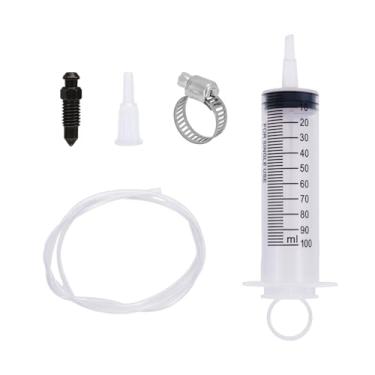 Imagem de BOXOB 5 Peças Kit Sangria Travões Universal, Kit Sangria Fluidos Travões Embraiagens Hidráulicas Disco Ferramentas Seringa 100ml Mangueira 50cm para Motos Quads Manutenção Reparação