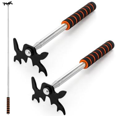 Imagem de Covzoe Pacote com 2 bastões retráteis para tacos de bilhar, bastão de ponte de piscina com cabeça de ponte removível, acessórios de taco de sinuca com alça de EVA para competição de mesa