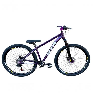 Imagem de Bicicleta Aro 29 Gta Start Freeride Dh Single 8v Cubo K7 Barulhento Rodas Vmaxx Freio A Disco. Roxo Tam.15