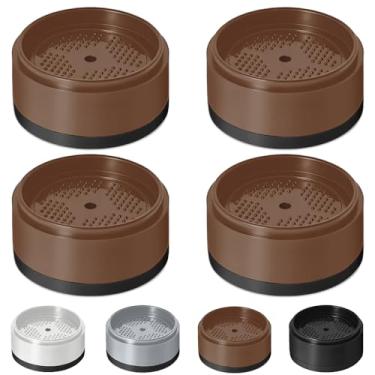 Imagem de EGTTGIN Pacote com 4 peças de elevação para móveis de 2,5 cm, elevadores de cama ajustáveis, resistentes, para mesa, sofá, armário, cama, pernas, dormitório, blocos de elevação de cama redondos