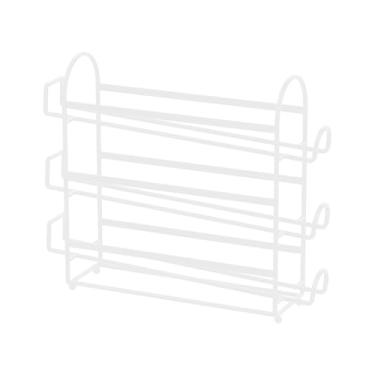 Imagem de Ｂｅｓｇａ Bandeja de metal para ovos, dispensador de ovos rolantes, organizador criativo para economia de espaço, para manter tudo organizado, para armário de, Branco 3 Camadas