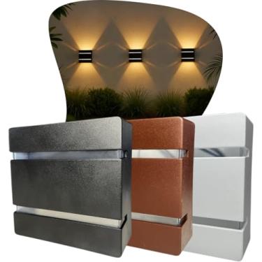 Imagem de KIT 4 Luminárias Externas slim 2 frisos arandela moderna parede |DEPARTAMENT STORE (PRETO)