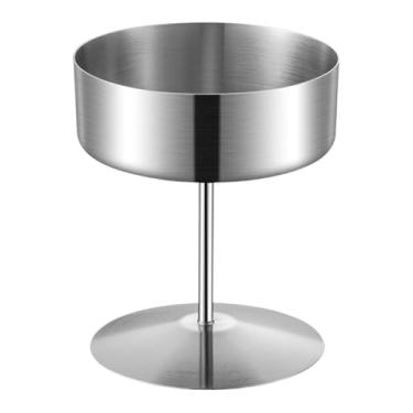 Imagem de Fxzqgnh Tigela de Sobremesa com Pé, Tigela para Sorvete E, Ramekin de aço Inoxidável com Pé Alto E Acabamento Brilhante, Adequada para Hotéis, Prata 200ml, Tamanho real