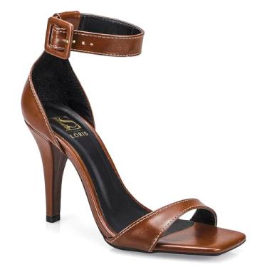 Imagem de Sandália Gisele Bico Quadrado Salto Fino Chique Salto Alto Tira com Fivela 5054 (Caramelo, BR, Adulto, Numérico, 38)