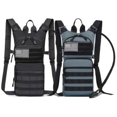 Imagem de Mochila de hidratação com isolamento de água e bexiga TPU de 3L Mochila tática de hidratação Molle para caminhadas, ciclismo e corrida