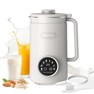 Imagem de ANHANE Máquina de fazer leite de nozes de 1 onça: Máquina de leite de soja 8 em 1 com limpeza automática e 20 lâminas - Máquina multifuncional de leite de nozes com autolimpeza, desligamento