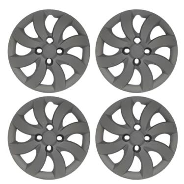 Imagem de Kit 4 Calota Aro 14 Compatível c/Roda Palio Attractive - Preto fosco