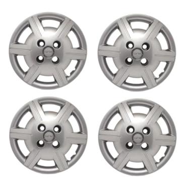 Imagem de Kit 4 Calota Aro 13 Compatível c/Roda Corsa Classic 2012 2015 - Grafite brilhante